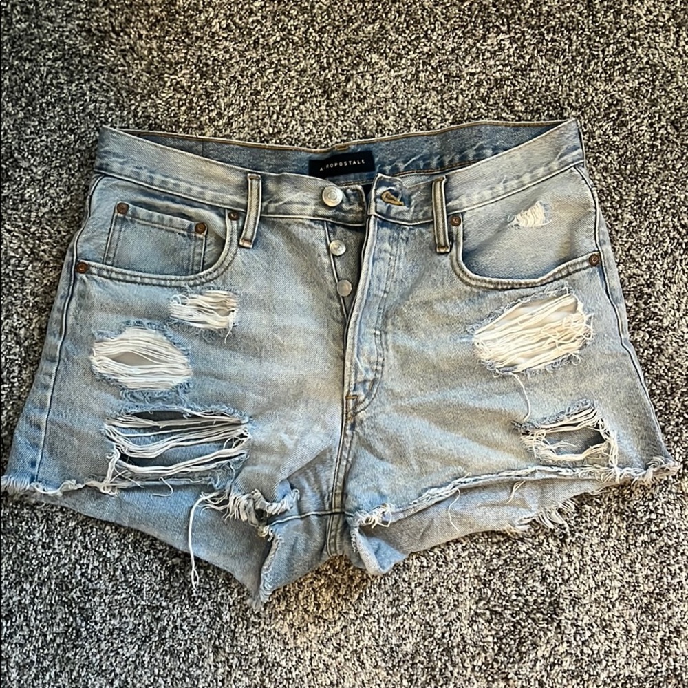 Aero Very Holy (not church either ..  😳) Distressed Denim Shorts size 12